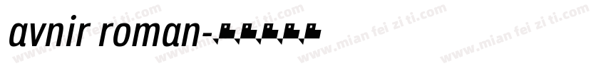 avnir roman字体转换